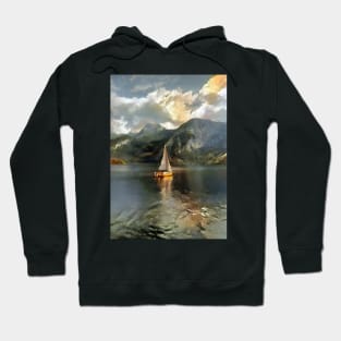 Vintage Sailboat in the lake Hoodie